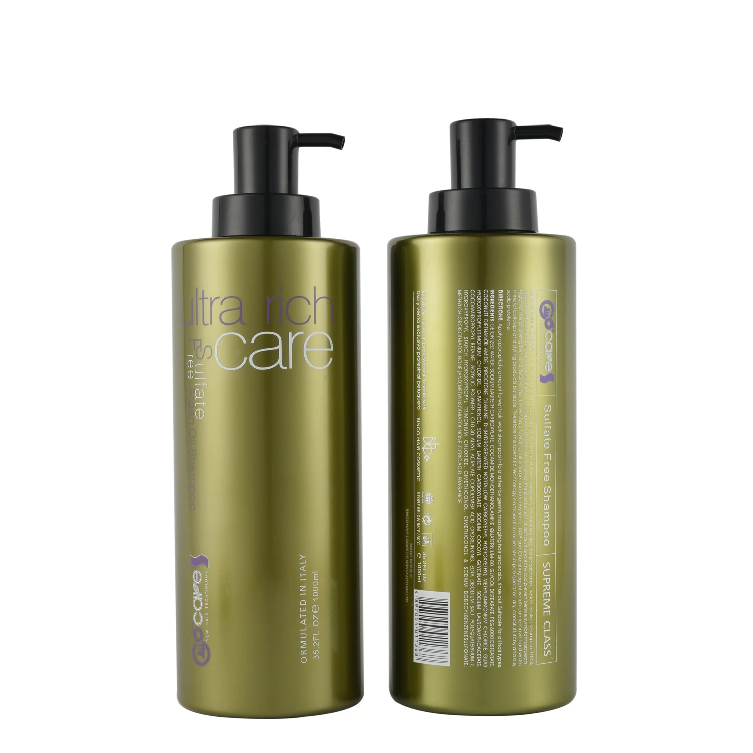

Private Label Wholesale Professional Gocare Hair Care Argan Oil Sulfate Free Hair Shampoo 100ml