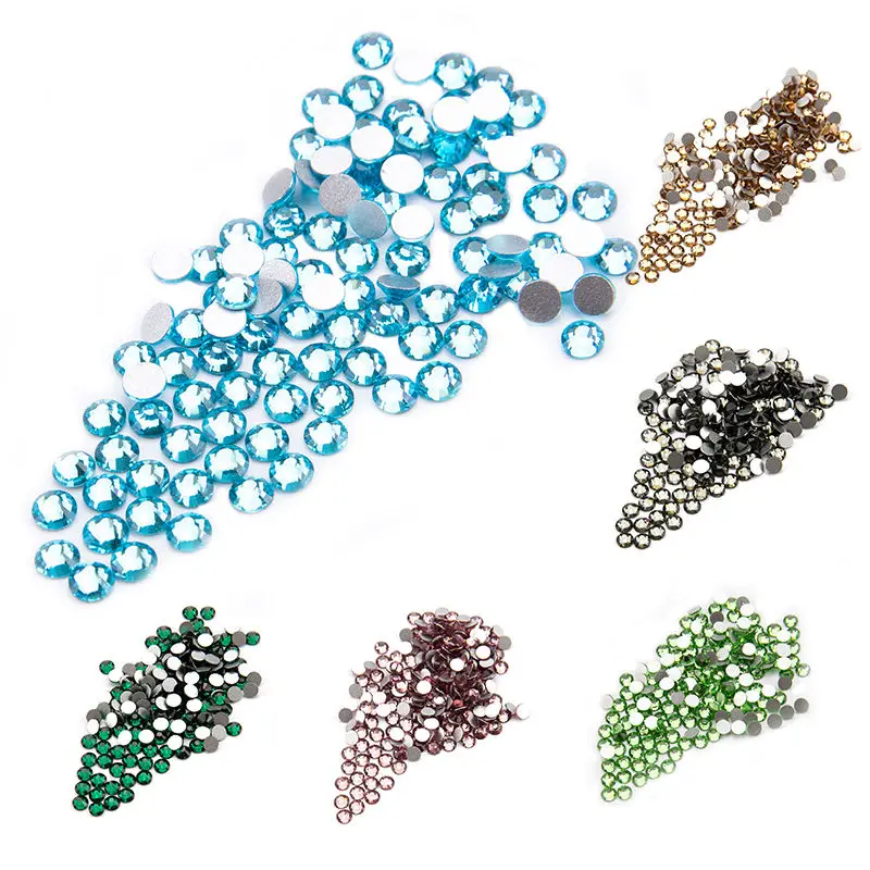 

Honor Of Crystal Pujiang Nail Art Loose Glass Flatback Non Hot Fix Rhinestones