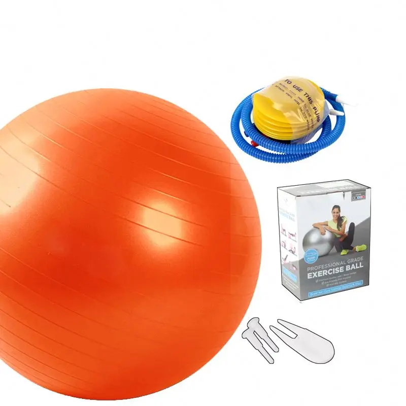 

non-toxic big plastic exercise ball inflation pump, Customized