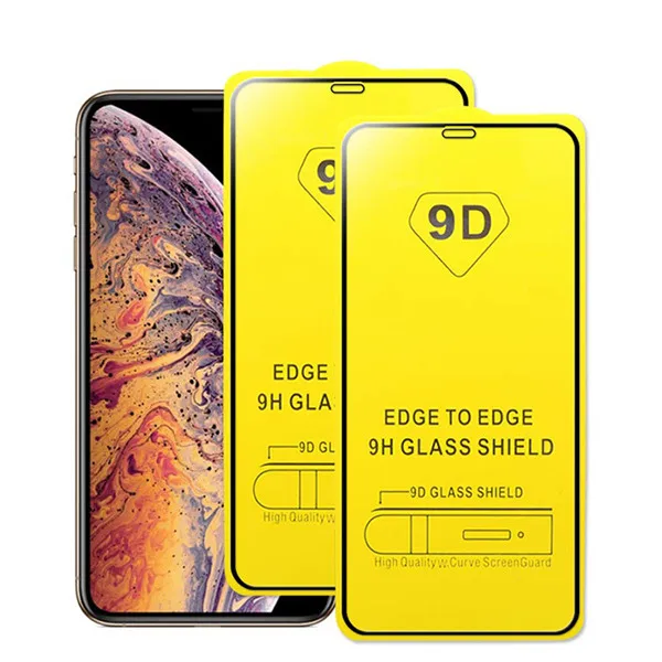 Cell Phone Accessory Full Cover 9D Tempered Glass Screen Guard Protector