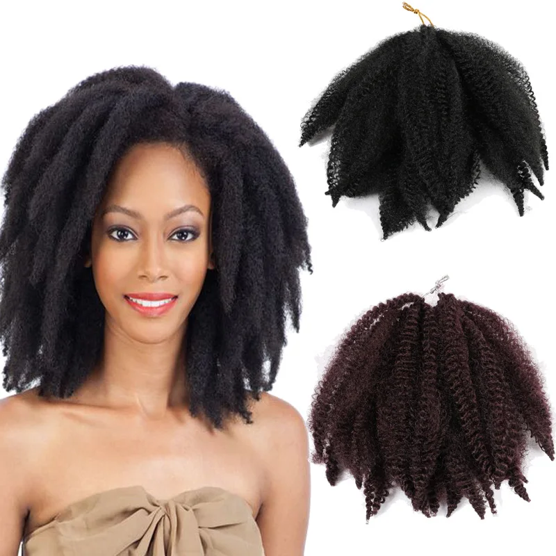 

afro kinky curly braiding hair crochet twist short hair style