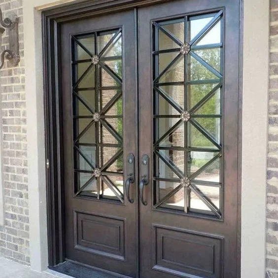 Venta al por mayor puertas para exterior modernas hierro-Compre online