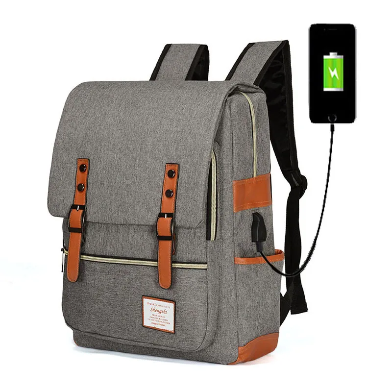 

Fashion double shoulder British retro college style backpack student computer bag
