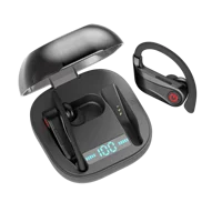 

LED Battery Display KC CE bluetooth 5.0 headset Q62 pro gaming wire less ear phone wireless ear hook earphone with charging case