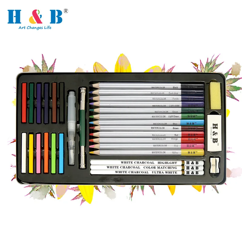 
artist drawing water soluble watercolor pastel pencil set 