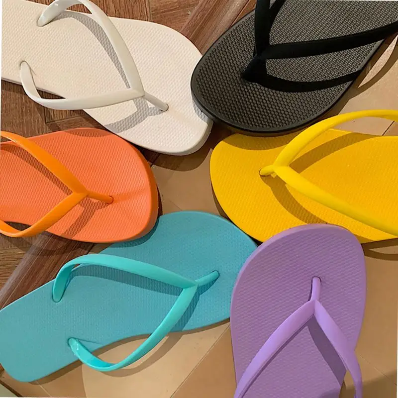 

2021 Custom and Wholesale Summer Flip Flops Colorful Women Slipper PVC Upper and Rubber wedding flip flop, As shown