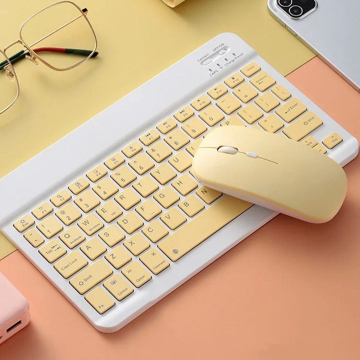 

2021 mini portable BT wireless mobile keyboard Mouse Ultra-Thin Long Standby For iPad mobile iphone