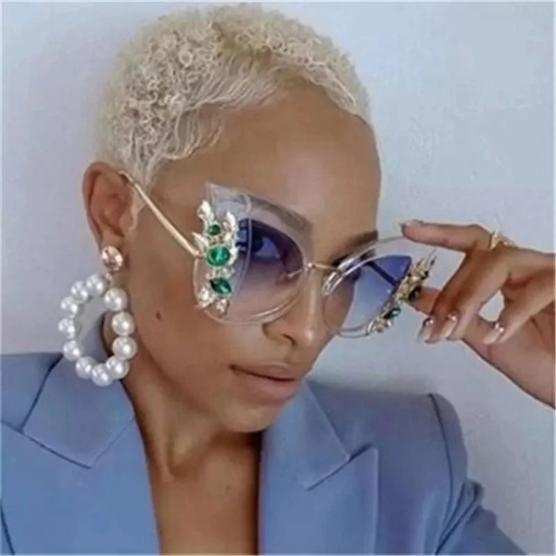 

Bling Big Frame Oversized Shades Sunglasses For Woman in Stock, 5 colors