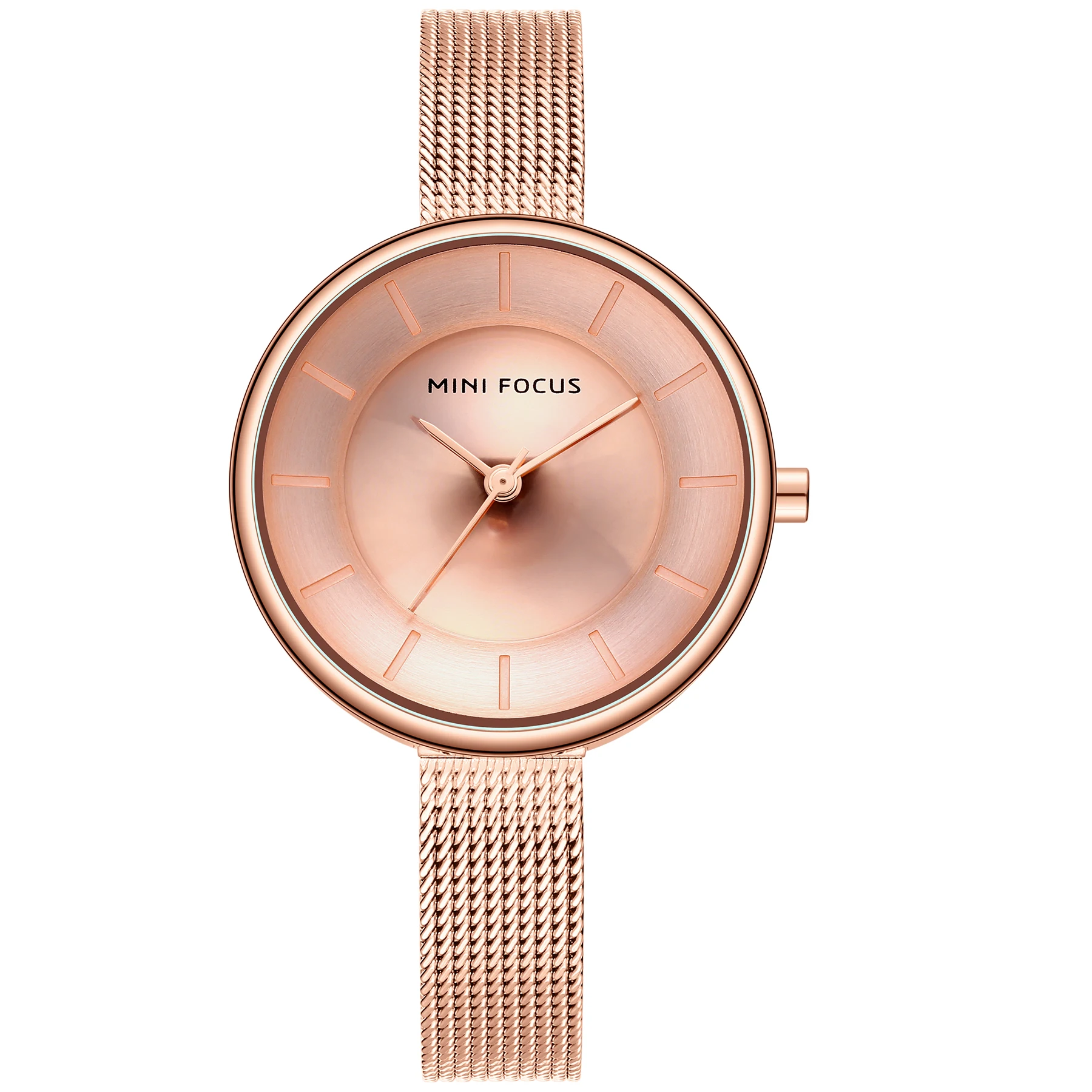 

Simple Fashion Japanese Movement Waterproof Large Dial Round Mirror Steel Mesh Gold Women Watches Give Away Gift Watch Box, 5 colors