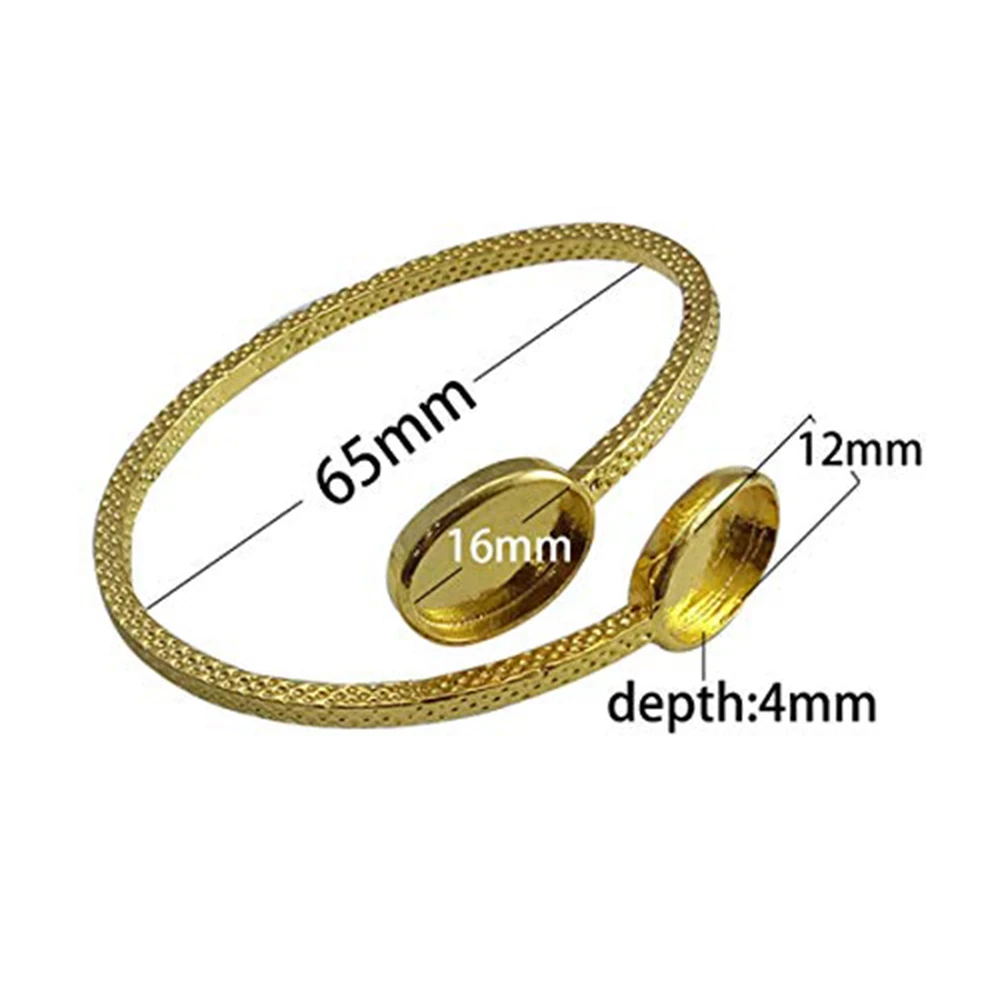 

Beadsnice bracelets and bangles base settings for DIY jewelry making wholesale bangles ID 33860, Gold color