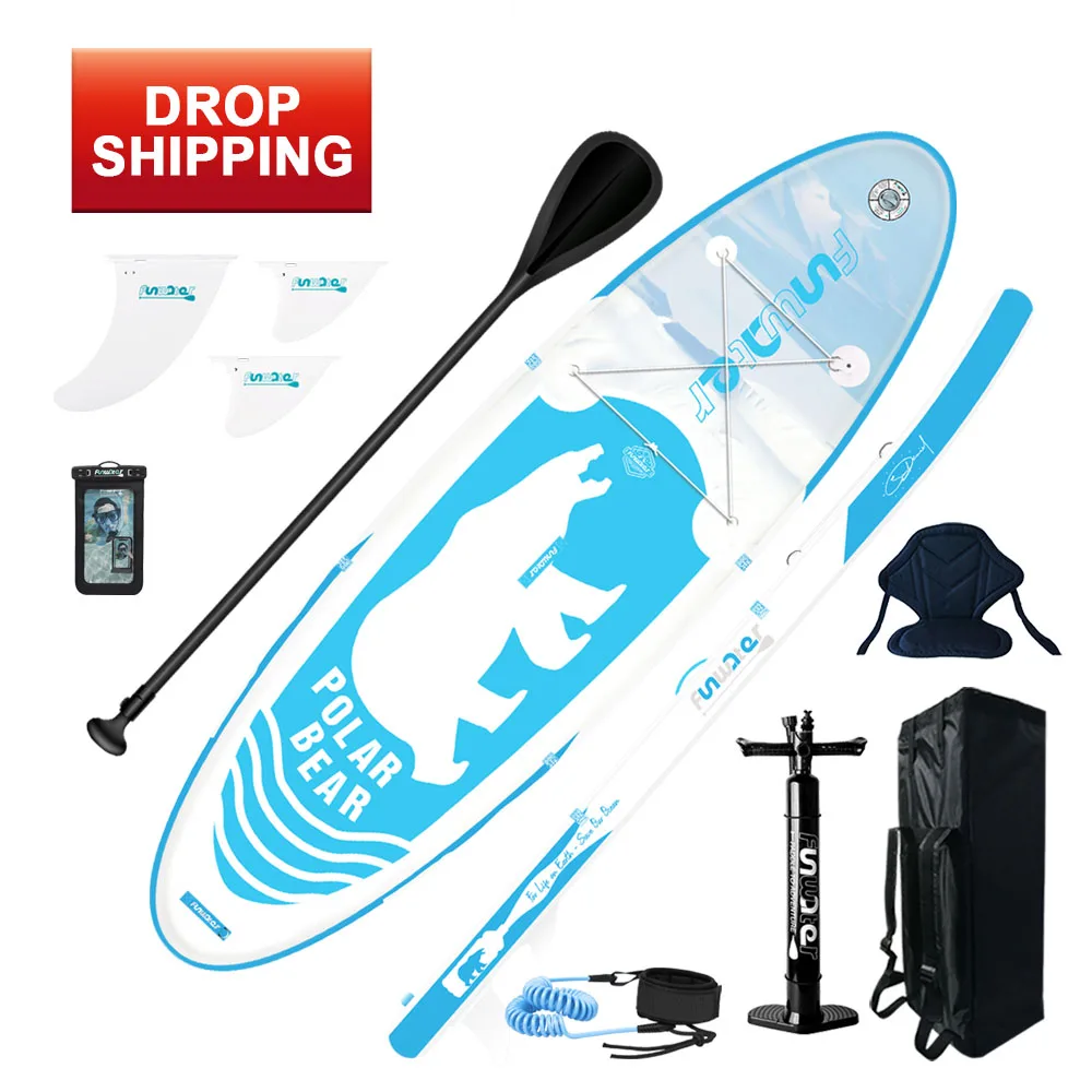 

FUNWATER Drop Shipping Stand up paddle board sub board water sup board water sports inflatable surfboard paddleboard inflatable, Blue
