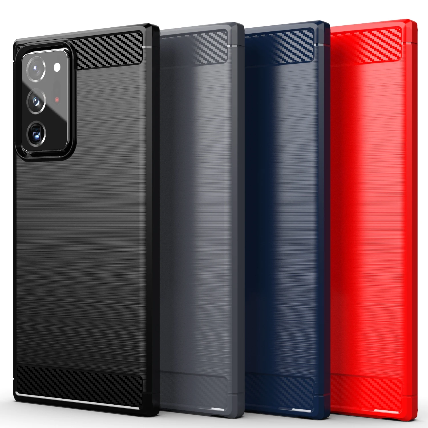 

Carbon Fiber Shockproof Soft TPU Back Cover mobile Phone Case For Samsung Galaxy note 20 ultra