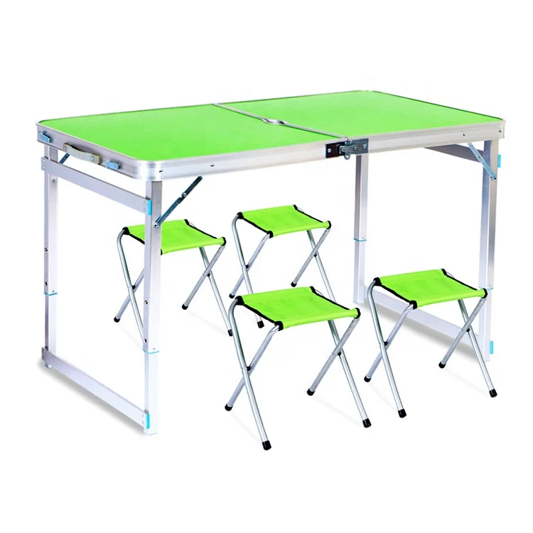 Portable Folding Aluminum Camping Table Chair Set Picnic Table Set And