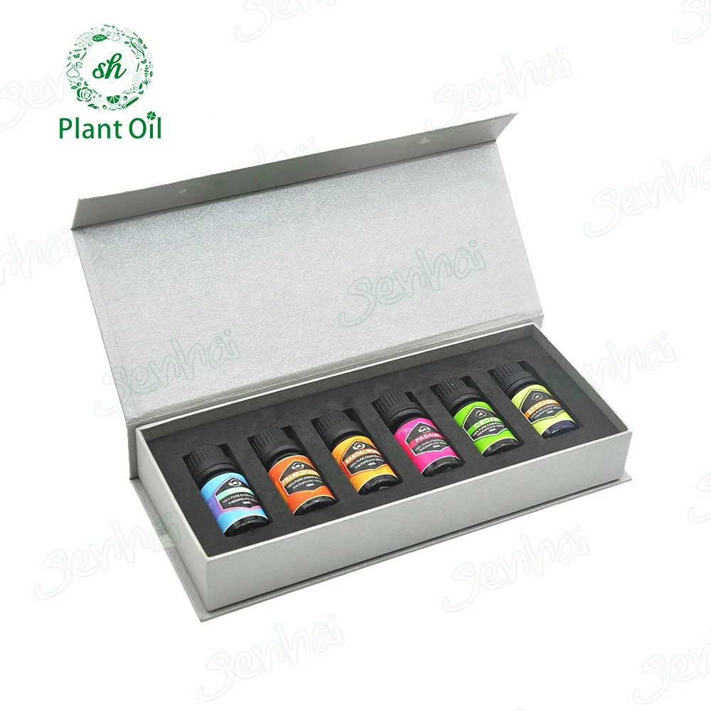 

Essential oil set gift 100% pure Natural tea tree lavender oil 6 pieces for aroma