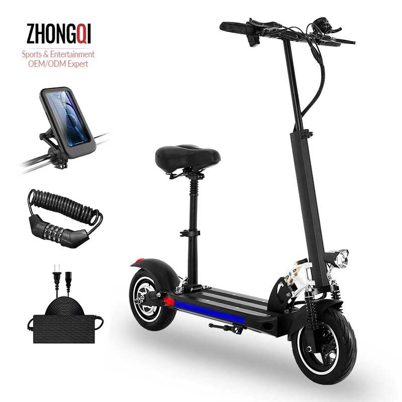 

Dropshipping Wholesale 48v China Best Rated Aluminum Alloy Handlebar Controller Electronic Adult 10 Inch Electric Scooter, Customized color