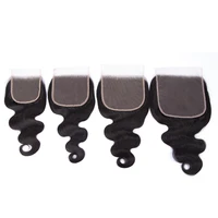 

4x4 5x5 6x6 7x7 HD Thin Skin Transparent Swiss Silk Base Middle Part Three Part Straight Curly Top Lace Closure with Bundles