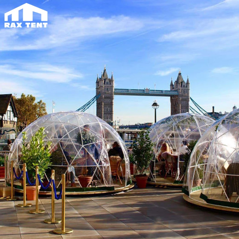 

Cheap Geodesic Dome House with Plastic Igloo PVC Pipe in Garden for Party