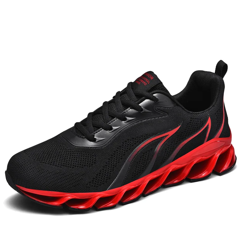 Men Breathable Flying Weave Running Sport Shoes Fashion Casual Flame Printed Mesh Sneakers Outdoor breathable Trainers Shoe