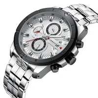 

CURREN Watches 8337 New Calendar Fashion Business Stainless Steel Shell Back Mechanical Men's Watch