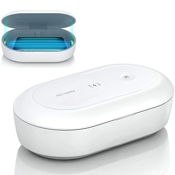 

Timess amazon top seller 2021 EPA approved Disinfection Box Phone UV Sterilizer Support Wireless Charging Jewelry Phones Cleaner