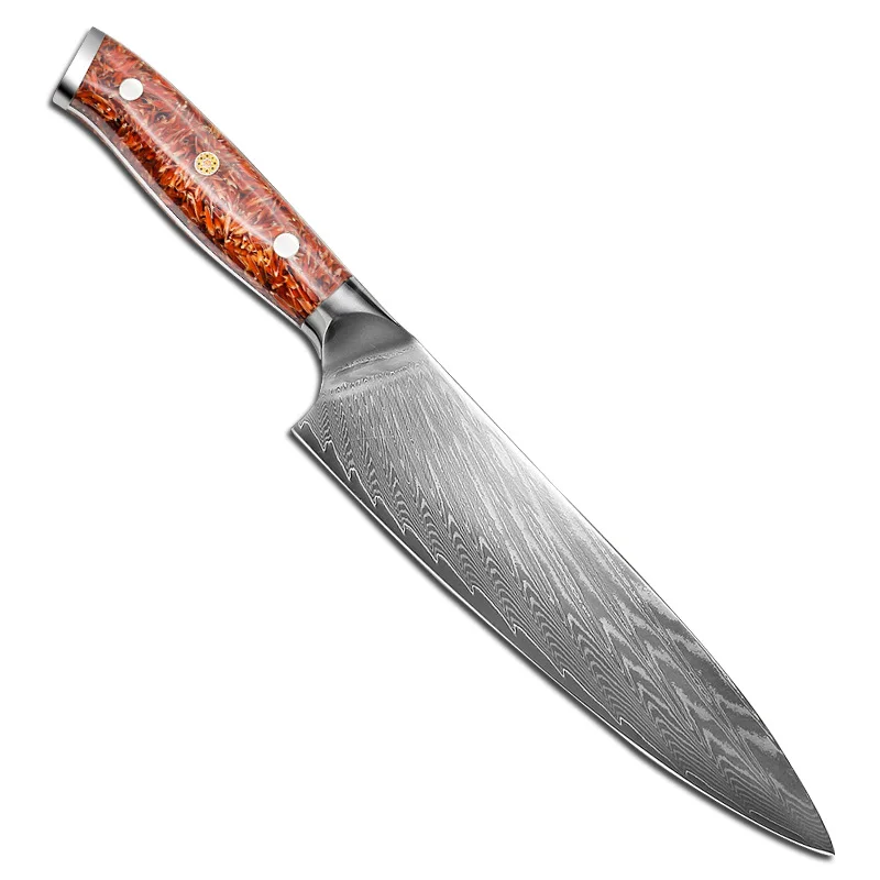 

High Quailty Damascus Steel Kitchen Knife G10 handle Chef Knives