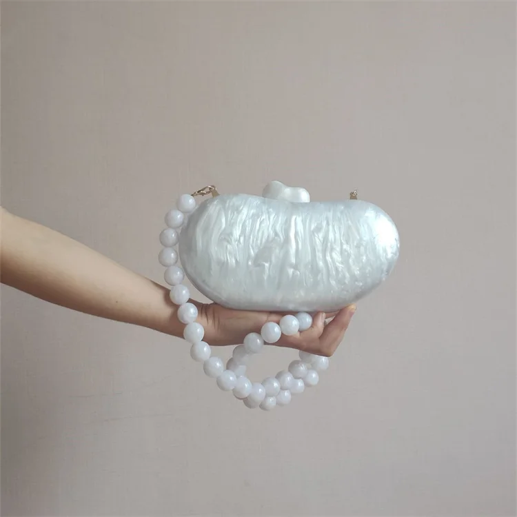 

luxury vintage green ladies evening bags special shape acrylic clutch bag