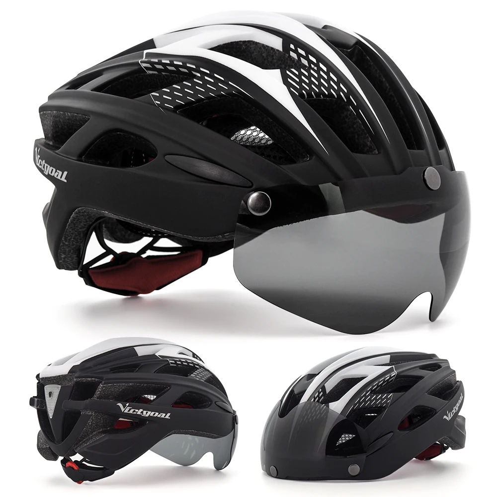 

Eastinear OEM ODM air bag cycling bici ciclismo double visors bike helmet ridding professional adjuster glasses bicycle helmet
