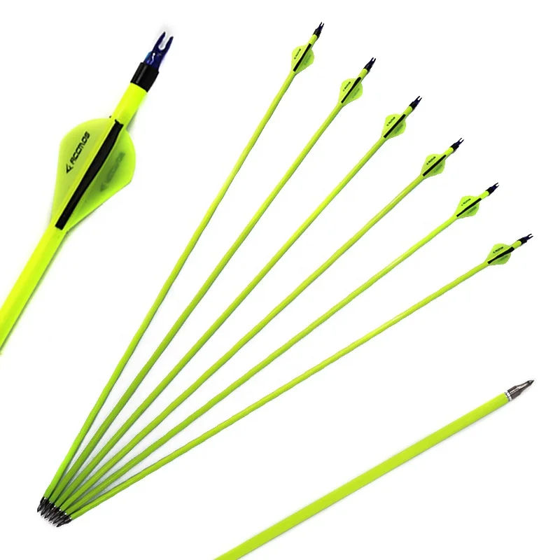 

ID 6.2 mm 30 inch new mixed carbon arrow spine 500 yellow Shaft For Compound Bow Archery Hunting Shooting bow and arrow for sale