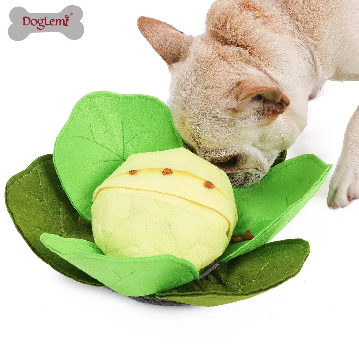 

Eco friendly custom dog toys ,slow eating cabbage dog bowl toys, Green