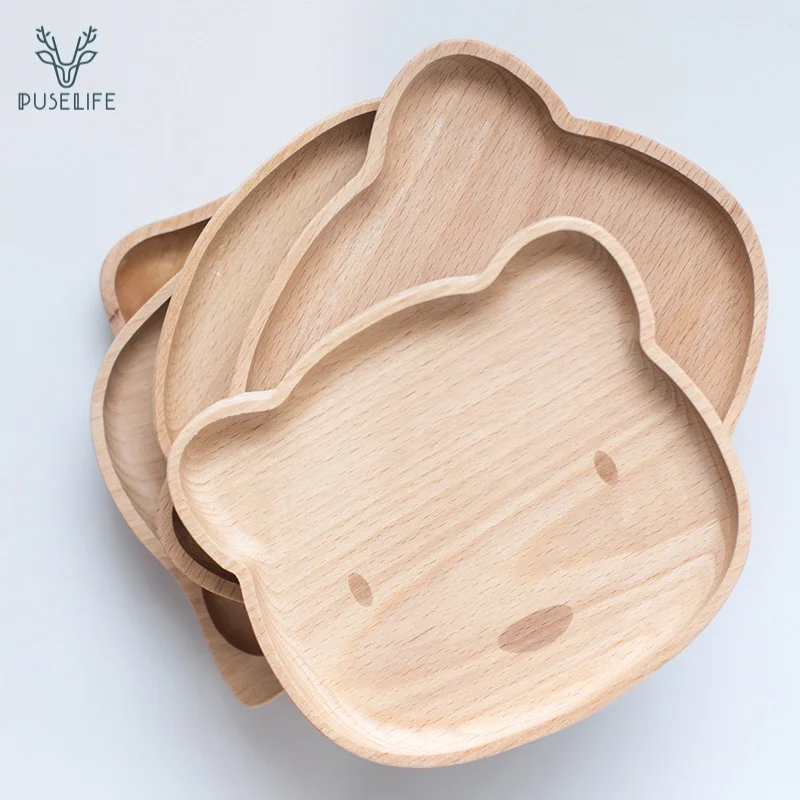 

Carton household beech wood plate for kid burger wood chees plate breakfast bread snack cheese children wooden plates