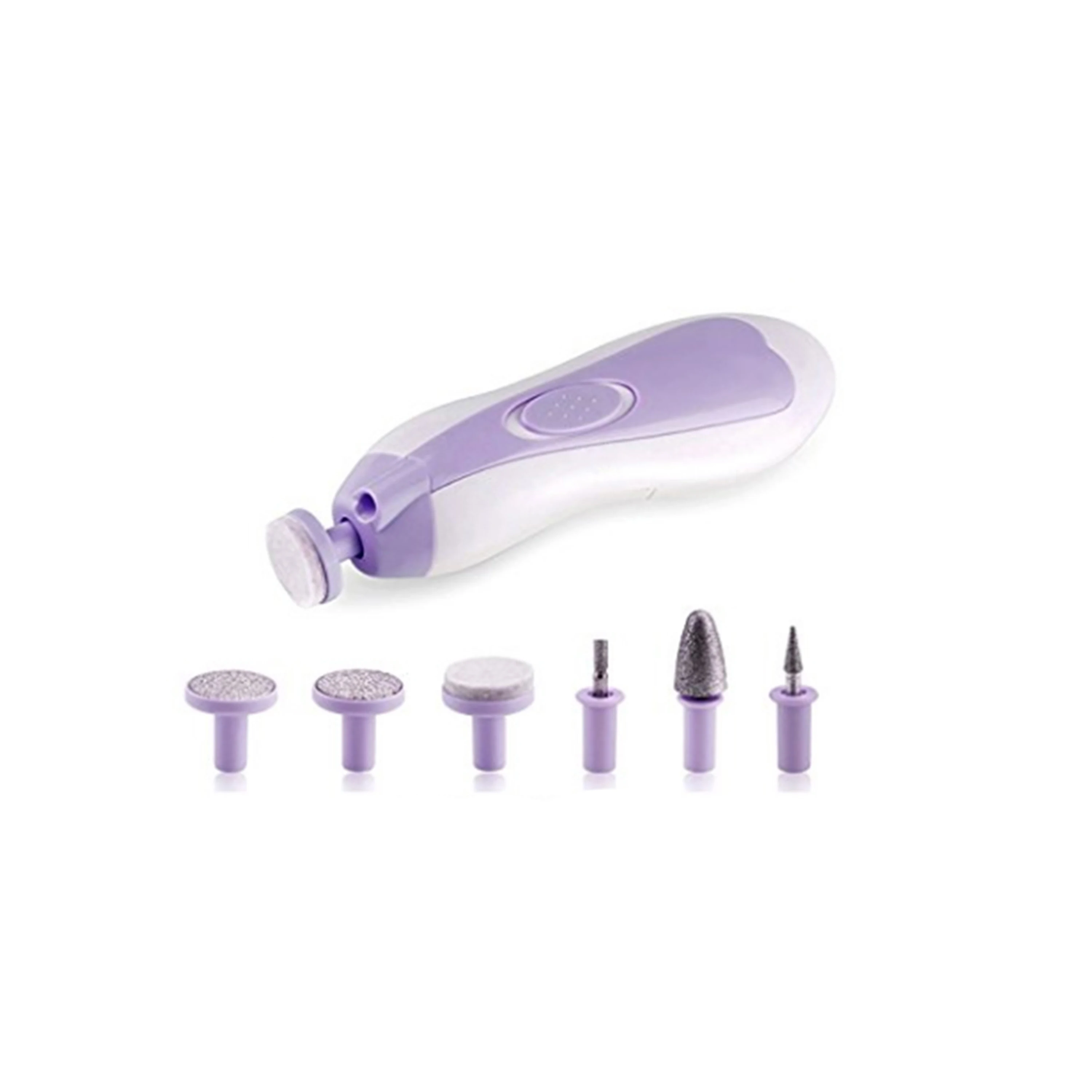 

Factory direct sale safety guarantee electric baby nail file kit baby nail trimmer manicure pedicure kit with 6 accessories, Silver