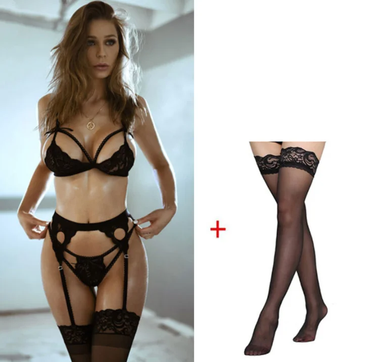 

SFY86 Women's Sexy Lingerie Sexy Bra Set Quality Polyester Lace Lingerie Set Babydoll Comfortable and Breathable Underwear Set