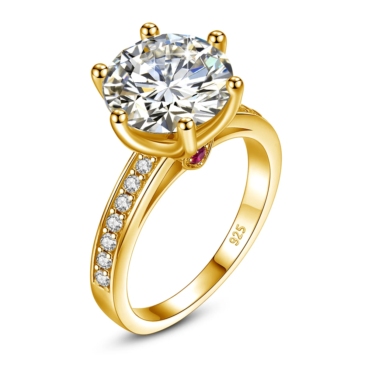 

Super Supplier Fine Jewelry Classic Large Diamond Ring Engagement Wedding D Color 4ct Moissanite 10K 14K 18K Gold Rings Women