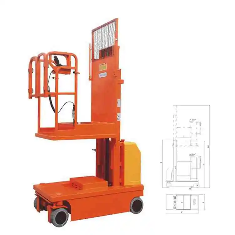 

Work Platform/Full Electric Aerial Order Picker with Hydraulic Steering 300kg 4.5m FSEP3-4.5-YZ