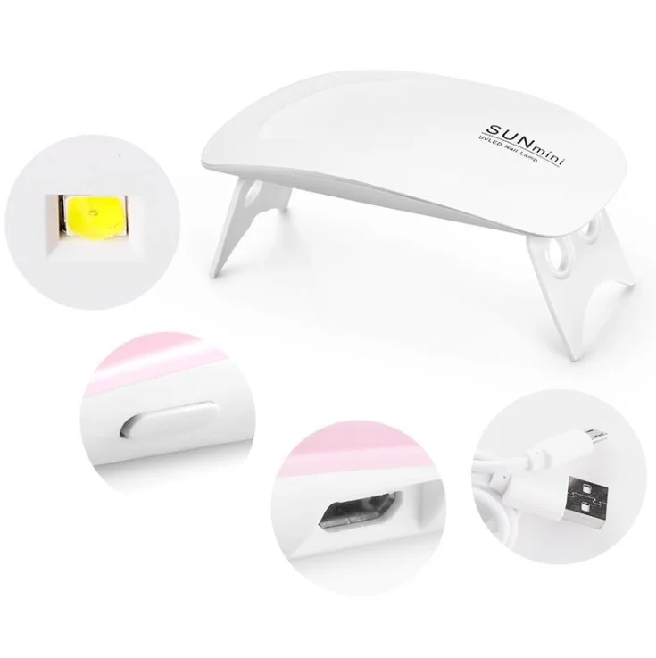 

Mini 6w small UV LED nail light nail tool light dryer automatic sensor star 30s 60s 90s pink gel white Led light USB