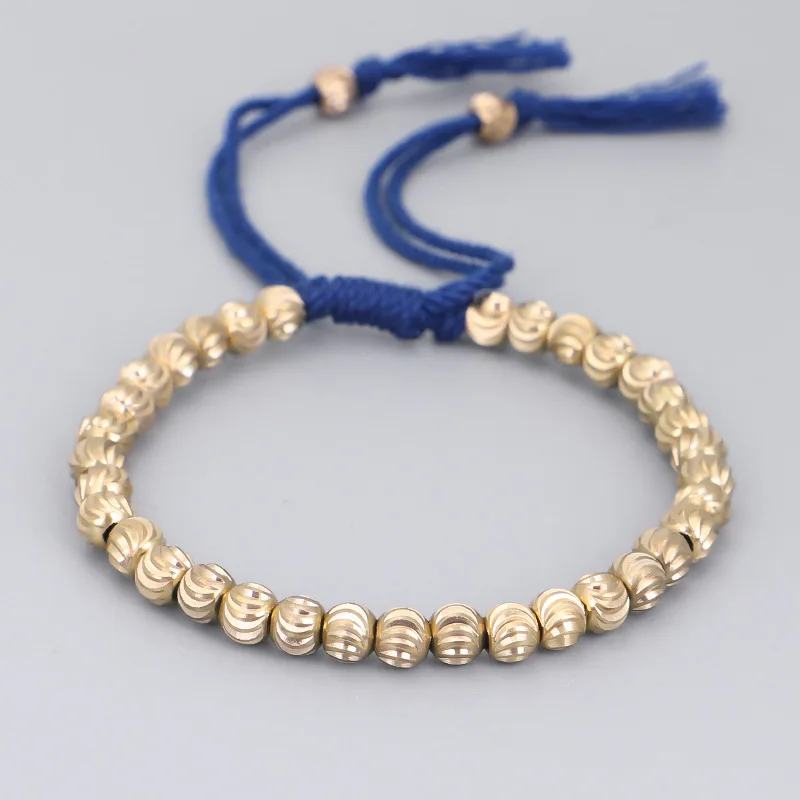 

New brass bead Buddha bead Designs For Men Bead Adjustable String Bracelet For Women