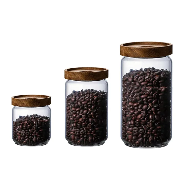 

Free samples 300ml/350ml/700ml/750ml/1800ml airtight food storage kitchen canisters glass jars wholesale, Clear