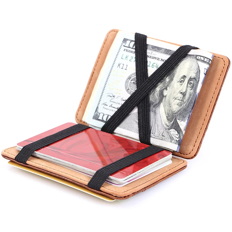 
Online shopping China stocks card holder high quality PU magic wallet for man with coin pocket 