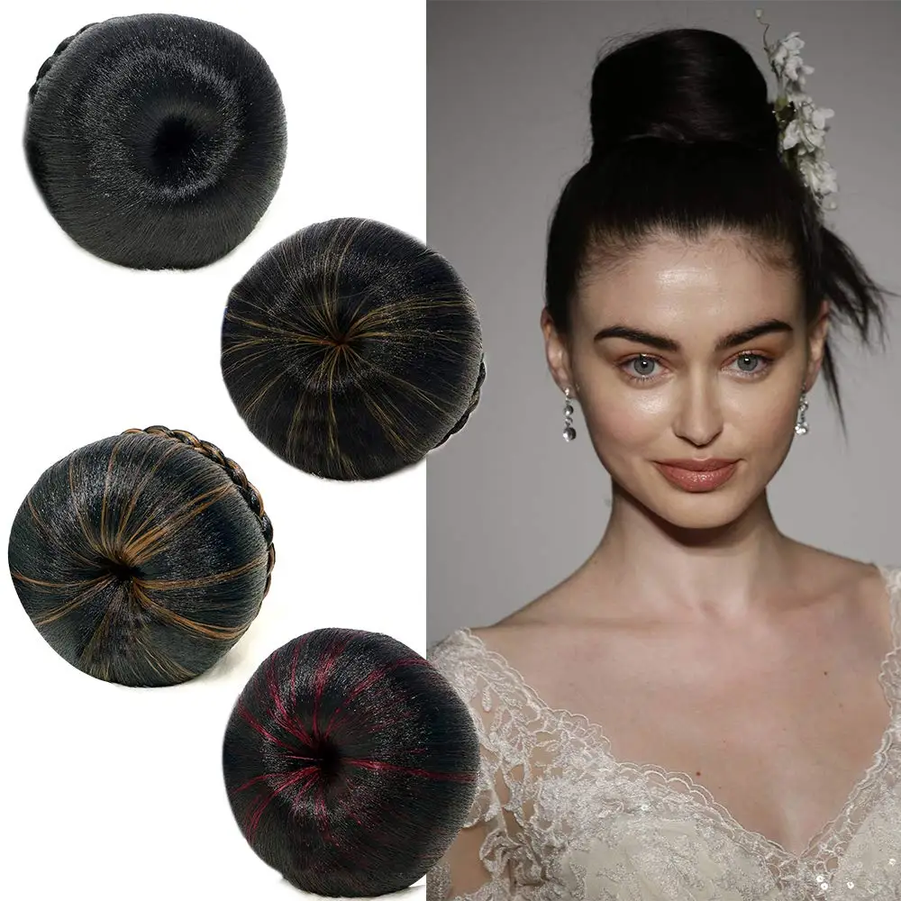 

synthetic hair bun braided chignon hair pieces bun maker, 2#,4#,27#,30#,33#
