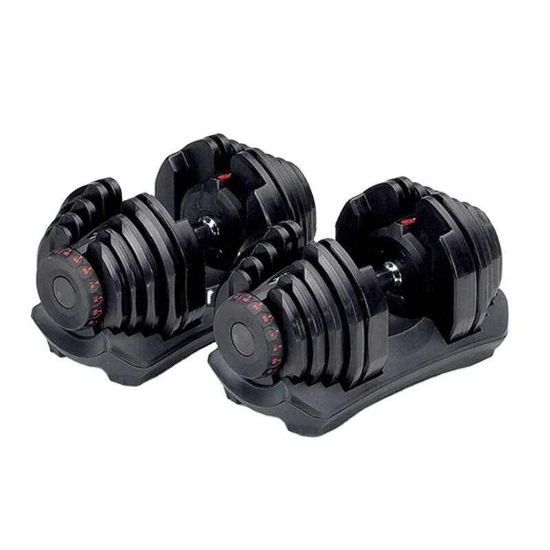 

Hot selling 24 KG Adjustable Dumbbell 40 KG Adjustable Dumbbell Set Gym Equipment Dumbbell Weights, Red+black