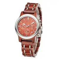 

Aliexpress China Hot Sales Custom Logo Men Wood Watch Women Customize Red Sandal Wristwatches