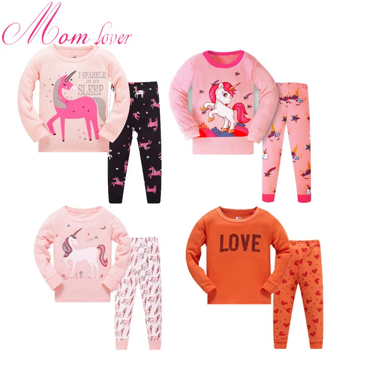 

High quality cartoon cotton pajama kids Children Pijamas kids pajamas clothes100% cotton long set, Many colors