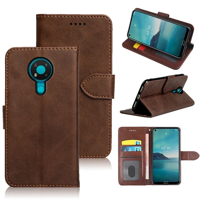 

Good Quality Leather Case for Nokia C20 , Factory Wholesale PU Mobile Phone Accessories for Nokia 3.4 2.4 5.4 C1 C2 C3 C10, 8 colors