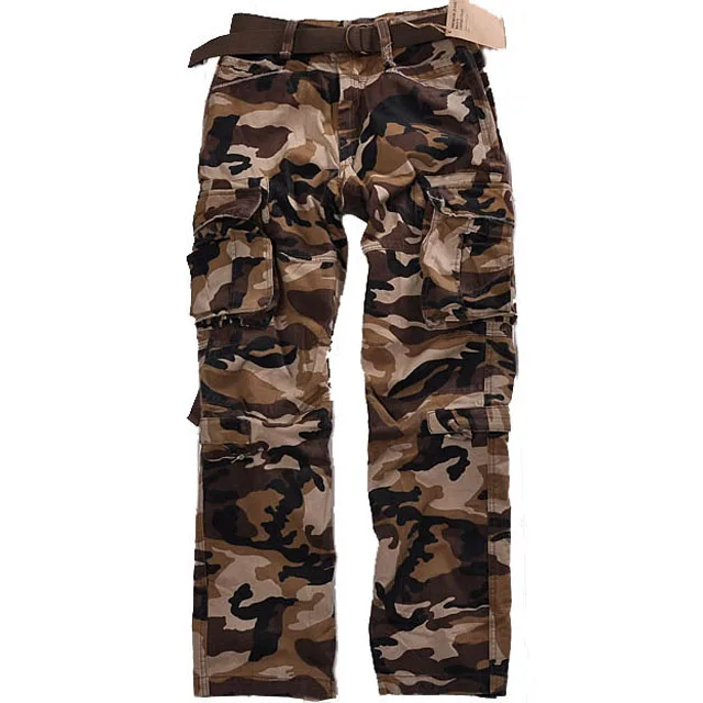 

Custom made Military style cargo camo 6 pockets cotton casual camouflage pants