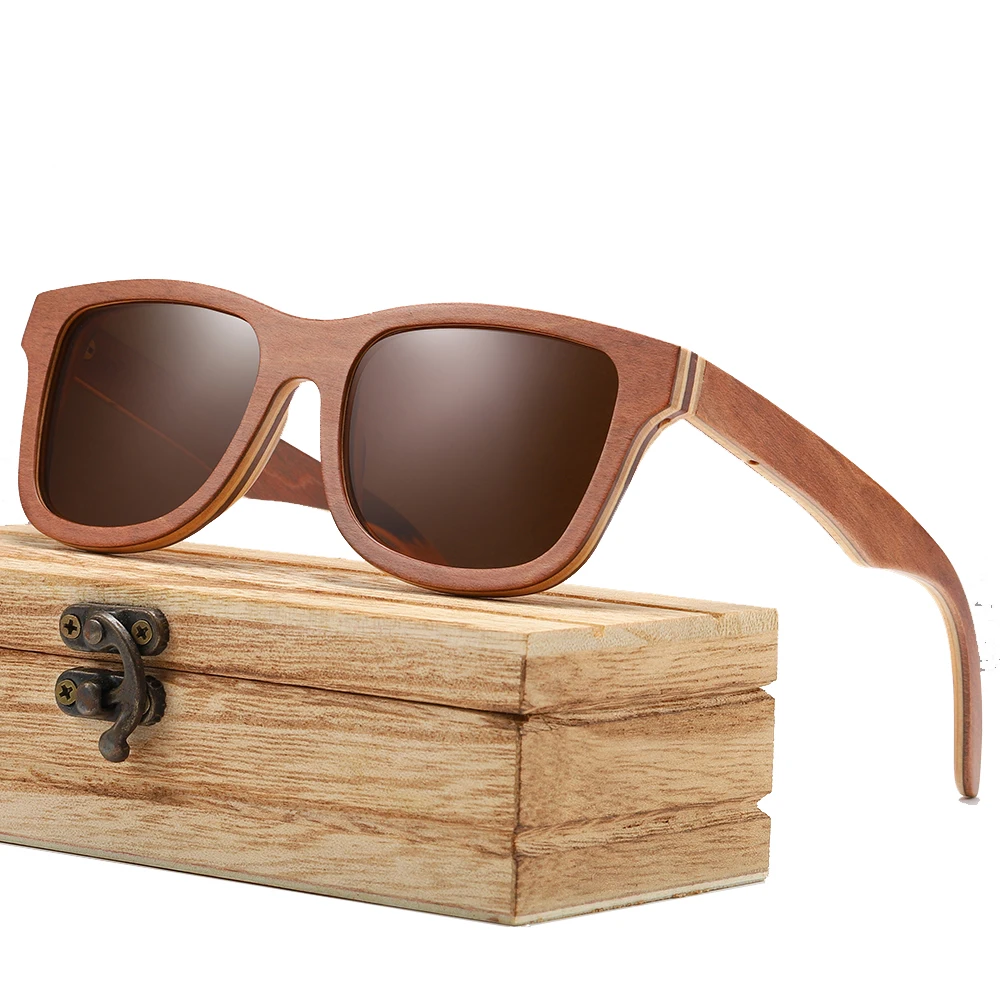 

2021 eco-friendly bamboo and wood Frame sunglasses Fahion Retro Polarized TAC UV400 Custom design for Men, Mix
