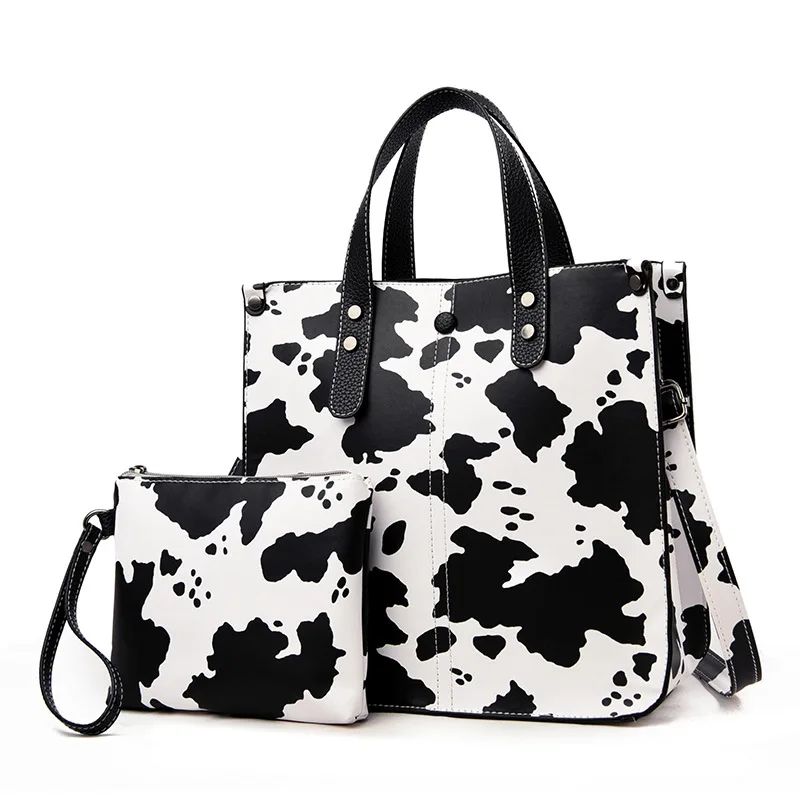 

High Quality Leopard Zebra Cow Print Tote Bag Ladies Shoulder Purse Handbag Set