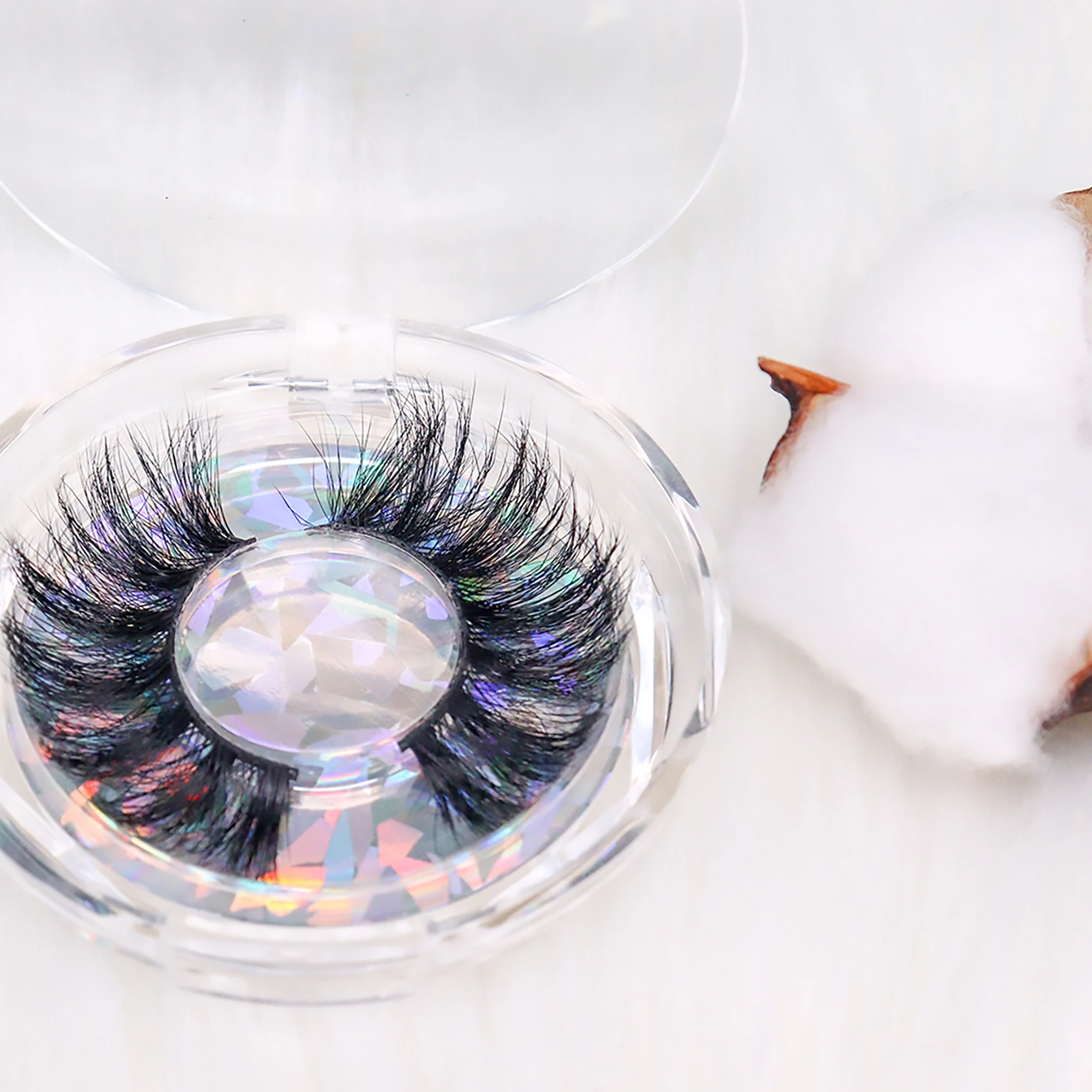

Best Price High Volume False Eyelashes Fluffy 3D Lashes Pack 1 Pairs 25Mm Faux Mink Lashes, Natural black