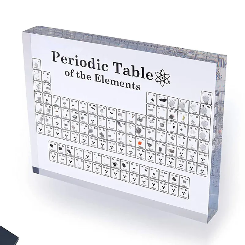 

Periodic Table Of Elements with 83 Real Elements Acrylic Periodic Table Display Science Teacher Gift Classroom Decoration