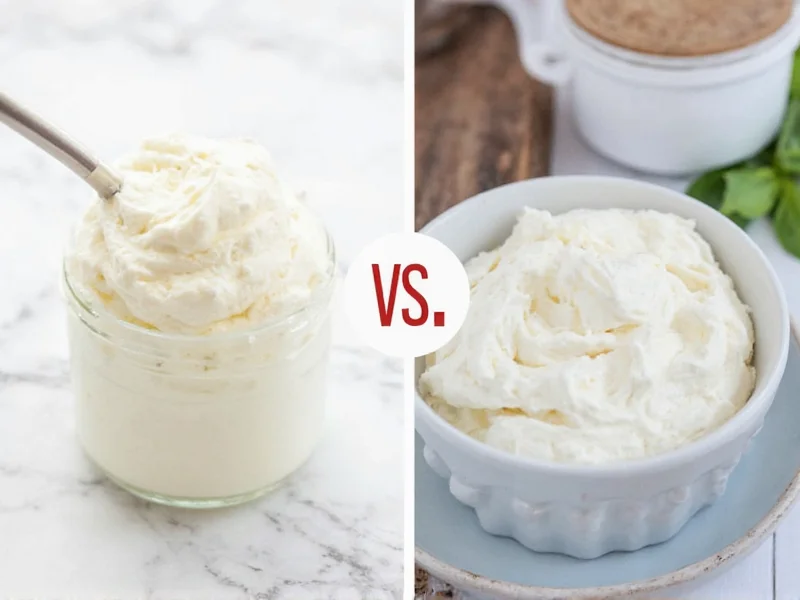 Homemade versus store-bought whipped cream comparison