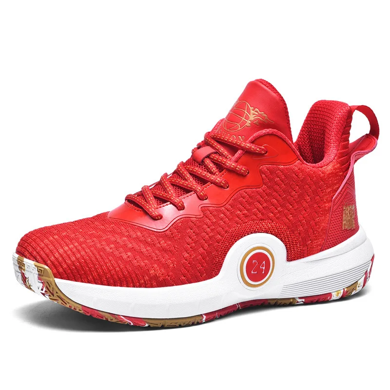 

New style flying woven basketball shoes breathable casual sports shoes running men's shoes, 4 colors